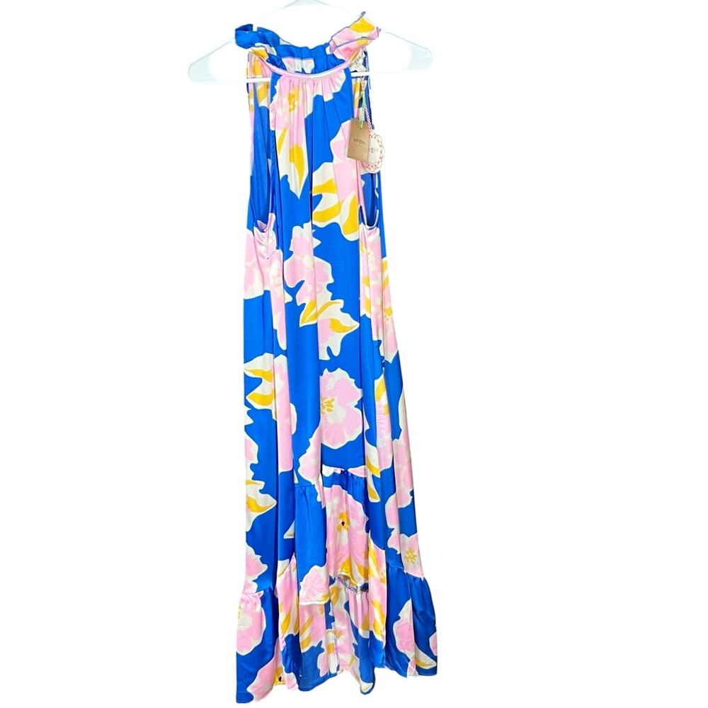 Umgee Tropical Floral High Low Maxi Dress Resort Vacation Boutique NWT Large - Picture 2 of 6